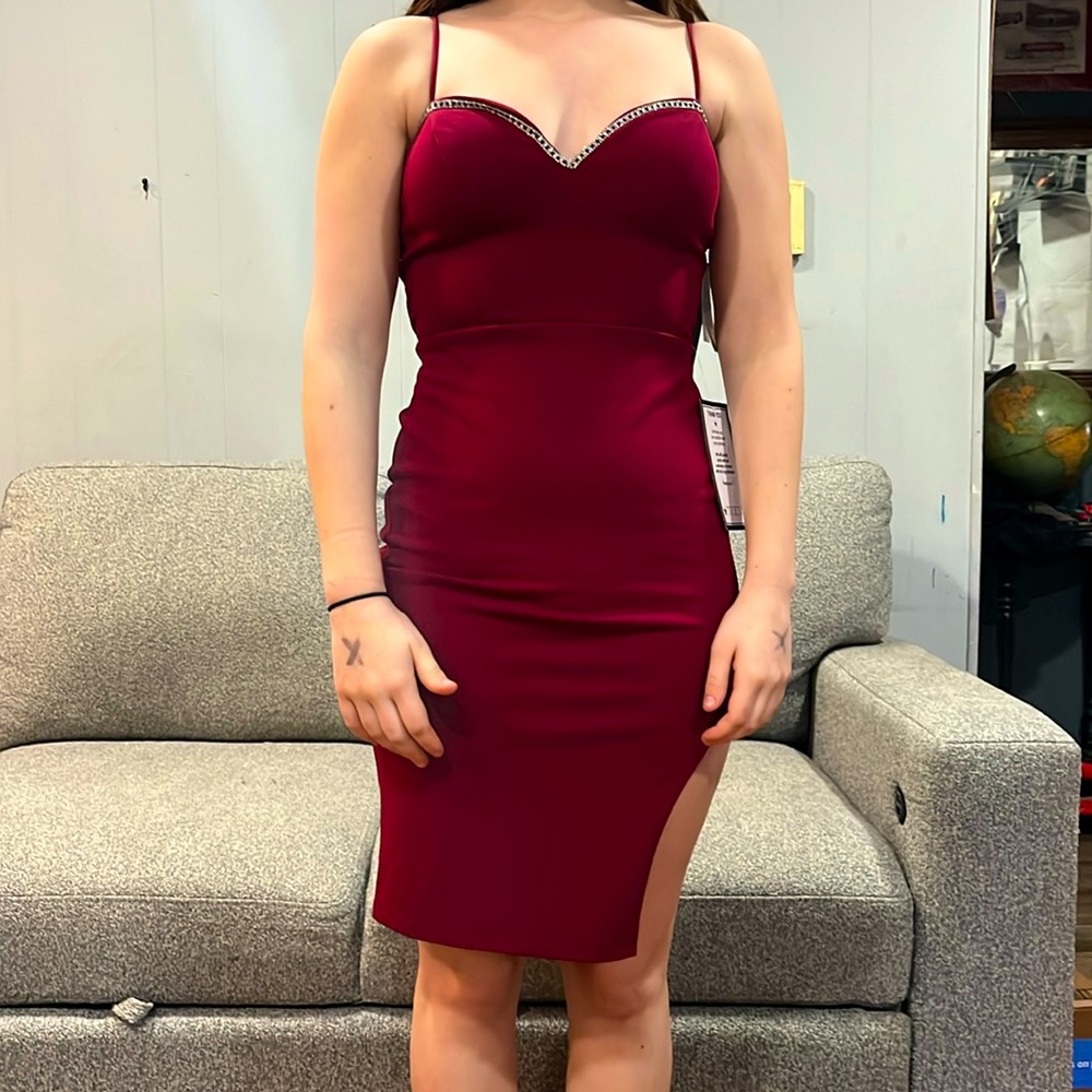 Red cocktail dress
